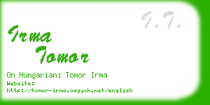 irma tomor business card